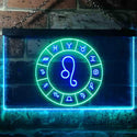 ADVPRO Leo Astrology Zodiac Dual Color LED Neon Sign st6-i3319 - Green & Blue