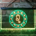 ADVPRO Leo Astrology Zodiac Dual Color LED Neon Sign st6-i3319 - Green & Yellow