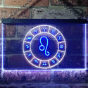 ADVPRO Leo Astrology Zodiac Dual Color LED Neon Sign st6-i3319 - White & Blue