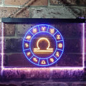 ADVPRO Libra Astrology Zodiac Dual Color LED Neon Sign st6-i3320 - Blue & Yellow