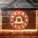 ADVPRO Libra Astrology Zodiac Dual Color LED Neon Sign st6-i3320 - Red & Yellow