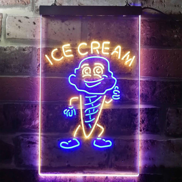 ADVPRO Ice Cream Cartoon  Dual Color LED Neon Sign st6-i3330 - Blue & Yellow