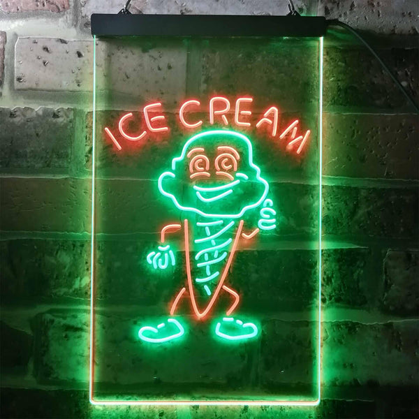 ADVPRO Ice Cream Cartoon  Dual Color LED Neon Sign st6-i3330 - Green & Red