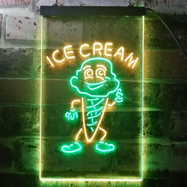 ADVPRO Ice Cream Cartoon  Dual Color LED Neon Sign st6-i3330 - Green & Yellow