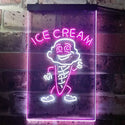 ADVPRO Ice Cream Cartoon  Dual Color LED Neon Sign st6-i3330 - White & Purple