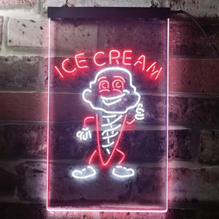 ADVPRO Ice Cream Cartoon  Dual Color LED Neon Sign st6-i3330 - White & Red