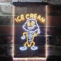 ADVPRO Ice Cream Cartoon  Dual Color LED Neon Sign st6-i3330 - White & Yellow