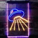 ADVPRO UFO Alien Spaceship  Dual Color LED Neon Sign st6-i3336 - Blue & Yellow