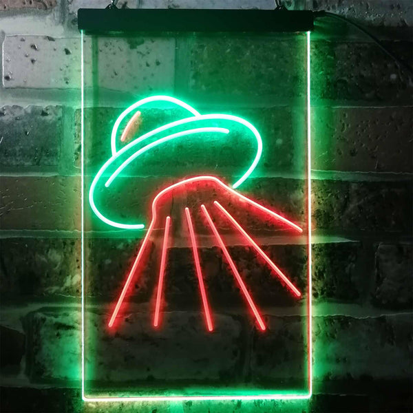ADVPRO UFO Alien Spaceship  Dual Color LED Neon Sign st6-i3336 - Green & Red