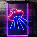 ADVPRO UFO Alien Spaceship  Dual Color LED Neon Sign st6-i3336 - Red & Blue