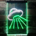 ADVPRO UFO Alien Spaceship  Dual Color LED Neon Sign st6-i3336 - White & Green