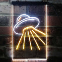 ADVPRO UFO Alien Spaceship  Dual Color LED Neon Sign st6-i3336 - White & Yellow