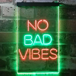 ADVPRO No Bad Vibes Room Display  Dual Color LED Neon Sign st6-i3353 - Green & Red