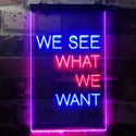 ADVPRO We See What We Want Bedroom Display  Dual Color LED Neon Sign st6-i3355 - Red & Blue