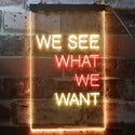 ADVPRO We See What We Want Bedroom Display  Dual Color LED Neon Sign st6-i3355 - Red & Yellow