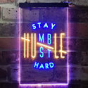ADVPRO Stay Humble Hustle Hard Room Display  Dual Color LED Neon Sign st6-i3356 - Blue & Yellow