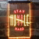 ADVPRO Stay Humble Hustle Hard Room Display  Dual Color LED Neon Sign st6-i3356 - Red & Yellow