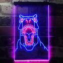 ADVPRO Dinosaur Animal Man Cave  Dual Color LED Neon Sign st6-i3357 - Red & Blue