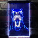 ADVPRO Dinosaur Animal Man Cave  Dual Color LED Neon Sign st6-i3357 - White & Blue
