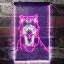 ADVPRO Dinosaur Animal Man Cave  Dual Color LED Neon Sign st6-i3357 - White & Purple