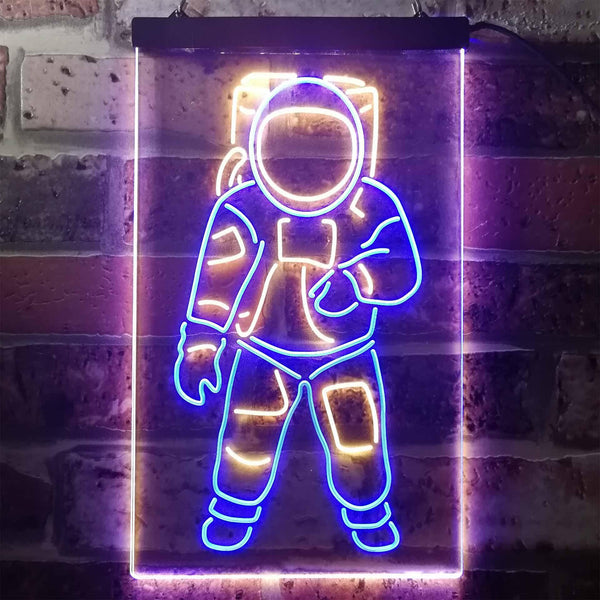 ADVPRO Astronaut for Kid Bedroom  Dual Color LED Neon Sign st6-i3359 - Blue & Yellow