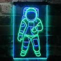 ADVPRO Astronaut for Kid Bedroom  Dual Color LED Neon Sign st6-i3359 - Green & Blue