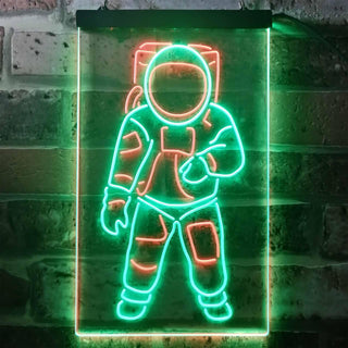 ADVPRO Astronaut for Kid Bedroom  Dual Color LED Neon Sign st6-i3359 - Green & Red