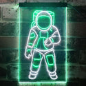 ADVPRO Astronaut for Kid Bedroom  Dual Color LED Neon Sign st6-i3359 - White & Green