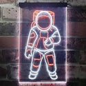 ADVPRO Astronaut for Kid Bedroom  Dual Color LED Neon Sign st6-i3359 - White & Orange