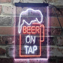 ADVPRO Beer on Tap Mug Bar  Dual Color LED Neon Sign st6-i3360 - White & Orange