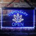 ADVPRO Dispensary Open Shop Dual Color LED Neon Sign st6-i3374 - White & Blue