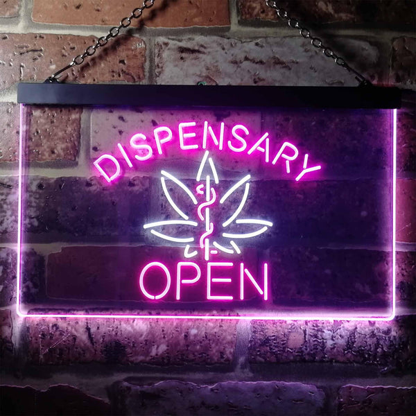 ADVPRO Dispensary Open Shop Dual Color LED Neon Sign st6-i3374 - White & Purple