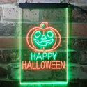 ADVPRO Happy Halloween Pumpkin  Dual Color LED Neon Sign st6-i3377 - Green & Red