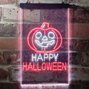 ADVPRO Happy Halloween Pumpkin  Dual Color LED Neon Sign st6-i3377 - White & Red