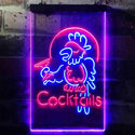 ADVPRO Cocktails Parrot Bar Beer  Dual Color LED Neon Sign st6-i3390 - Blue & Red