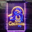 ADVPRO Cocktails Parrot Bar Beer  Dual Color LED Neon Sign st6-i3390 - Blue & Yellow