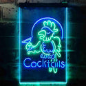 ADVPRO Cocktails Parrot Bar Beer  Dual Color LED Neon Sign st6-i3390 - Green & Blue