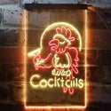 ADVPRO Cocktails Parrot Bar Beer  Dual Color LED Neon Sign st6-i3390 - Red & Yellow
