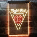 ADVPRO Eight Ball Billiards Pool Snooker Room  Dual Color LED Neon Sign st6-i3395 - Red & Yellow