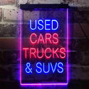 ADVPRO Used Cars Trucks SUVs Garage  Dual Color LED Neon Sign st6-i3402 - Blue & Red