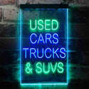 ADVPRO Used Cars Trucks SUVs Garage  Dual Color LED Neon Sign st6-i3402 - Green & Blue