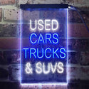 ADVPRO Used Cars Trucks SUVs Garage  Dual Color LED Neon Sign st6-i3402 - White & Blue