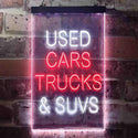 ADVPRO Used Cars Trucks SUVs Garage  Dual Color LED Neon Sign st6-i3402 - White & Red