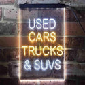 ADVPRO Used Cars Trucks SUVs Garage  Dual Color LED Neon Sign st6-i3402 - White & Yellow