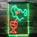 ADVPRO Women Drinking Cocktails Bar  Dual Color LED Neon Sign st6-i3403 - Green & Red