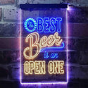 ADVPRO Best Beer is an Open One Bar  Dual Color LED Neon Sign st6-i3407 - Blue & Yellow