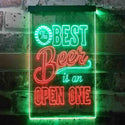 ADVPRO Best Beer is an Open One Bar  Dual Color LED Neon Sign st6-i3407 - Green & Red