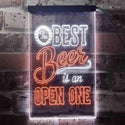 ADVPRO Best Beer is an Open One Bar  Dual Color LED Neon Sign st6-i3407 - White & Orange