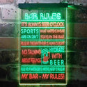 ADVPRO My Bar My Rules Man Cave Home Bar Beer Decor  Dual Color LED Neon Sign st6-i3414 - Green & Red