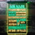 ADVPRO My Bar My Rules Man Cave Home Bar Beer Decor  Dual Color LED Neon Sign st6-i3414 - Green & Yellow